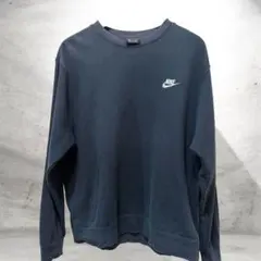 【人気XLサイズ】NIKE ナイキ スウェット トレーナー 刺繍ロゴ ブラック