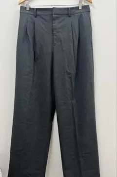 UNIQLO タックワイドパンツ（ツータック・ 丈長め76cm) グレー　XL