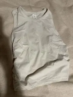 Lululemonリブ素材 ライトグレー タンクトップ サイズ6