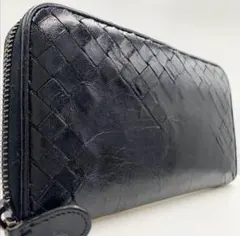 【週末特価！】BOTTEGA VENETA 長財布 イントレチャート メンズ 黒