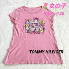 【キッズ】トミーヒルフィガー◇半袖Tシャツ【130～140cm】女児 花柄 刺繍