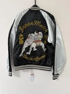 美品 Jungle Storm 日本地図芸者 スカジャン vintage サテン 送料込み 50年代 スカジャン TTS 38度線なし ビンテージ 鷹 龍 日本