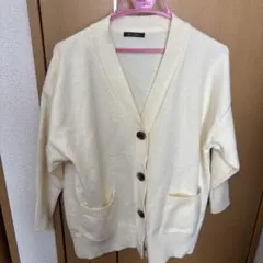 アイボリー カーディガン ボタン付き　ニッセンのサムネイル