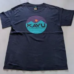KABU マウンテンロゴ Tシャツ アウトドア ネイビー Lのサムネイル