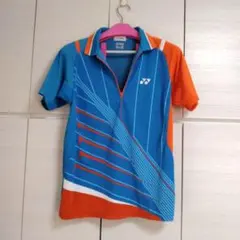 YONEX ポロシャツ 青/オレンジ　Mサイズ 匿名配送のサムネイル