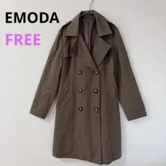【エモダ】EMODA ADDITION トレンチコート　ニュアンス　薄手　カーキのサムネイル