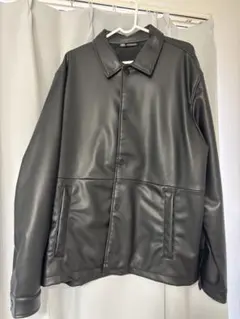 ZARA フェイクレザージャケット ブラック XL