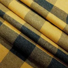 綿100％ 格子柄 微起毛 2m 茶系・グレー系