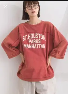 アイリー iriey 新品未使用 スノーウォッシュ加工 ロゴTシャツ