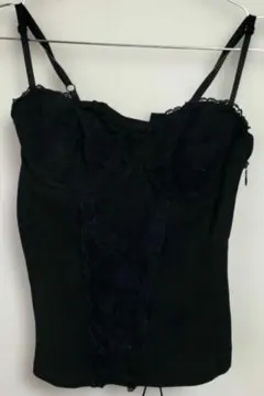 ブラック レース 　コルセット　ビスチェ　M　スパイラルガール