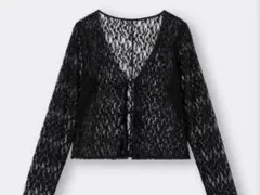GU レースリボンカーディガン