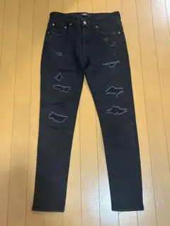AZUL DENIM リペアスキニー ブラック　Sサイズ