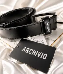 新品未使用◎タグ付ARCHIVIO ブラック 編み込みベルト