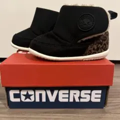 ⭐︎美品⭐︎CONVERSE ボア付きブーツ 黒/レオパード13cm