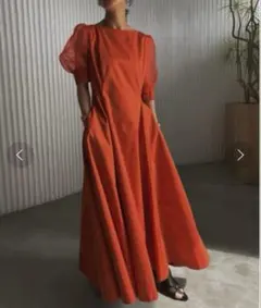 Ameri アメリ SHEER PUFF SLEEVE DRESS サイズMのサムネイル