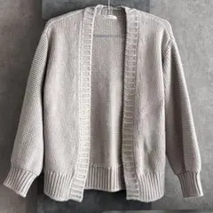 LOWRYS FARM ベージュ ニットカーディガン