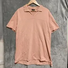 【L939】 diesel スキッパーポロシャツ サイズXL ピンクのサムネイル