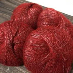 グリッターラメモヘアヤーン4玉レッド