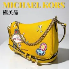 《激レア》マイケルコース カメラバッグ ボディバック 2way レザー チェーン