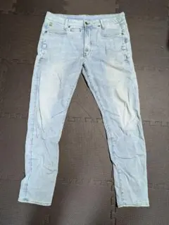 ジースターライトブルースキニーデニム中古33-32
