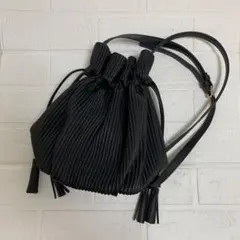 【みかん様専用】美品　巾着ショルダーバッグ　フリンジ