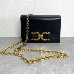 フェラガモ ガンチーニ ゴールド チェーンショルダーバッグ