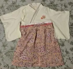 SWEET MOMMY 袴 ロンパース ピンク 桜 帯 ベルト ちりめん ヘアセ