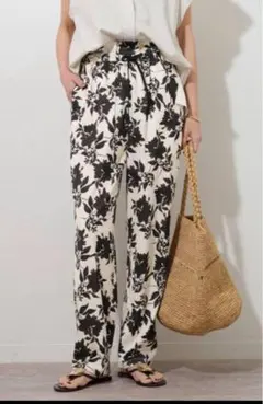 ジャーナルスタンダードレリューム バイカラーフラワーイージーパンツ