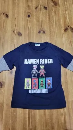 BANDAI 仮面ライダー 長袖カットソー ネイビー 130