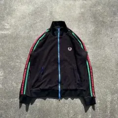 90s フレッドペリー 短丈トラックジャケット フリース素材 usa古着 好配色
