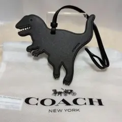 超美品　コーチ　COACH　バッグチャーム　レキシー恐竜　レザー