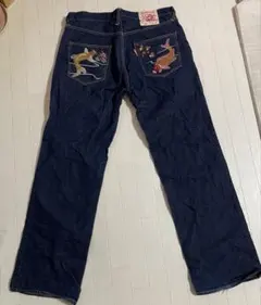 値下げ！SHMACKストレートデニム スカルデザイン - メルカリ