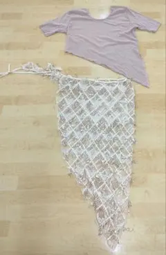 ベリーダンス セットアップ 薄いピンク