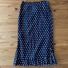 値下げ！SLOBE iENA ネイビー ドット柄 フレアスカート 38