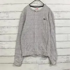 ラコステライブ 格子柄 スウェット XS 黒 白 チェック柄 ワニ刺繍 状態良好