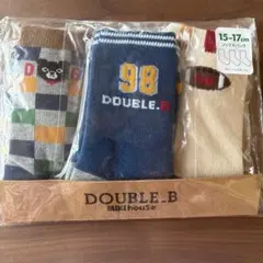 DOUBLE.B キッズ靴下 15-17cm 3足セット
