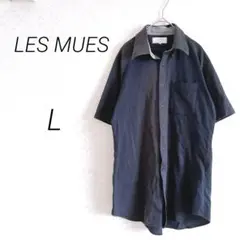 AOKI LES MUES レミュー　ビジネスシャツ　ポロシャツ　L ネイビー