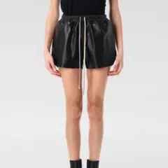 Rick Owens レディース レザー ドローストリング ショートパンツ S