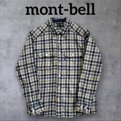 mont-bell チェックフランネルシャツ M 90s