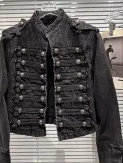 短丈ナポレオンジャケット y2k denimミリタリージャケット - メルカリ