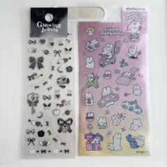 韓国系シール 2枚セット シール帳 デコレーションシール