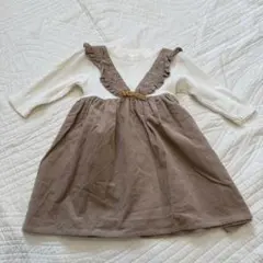 mamarku ブラウン コーデュロイ ワンピース 80