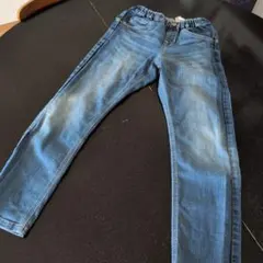 デニムブルー スリムフィット 長ズボン