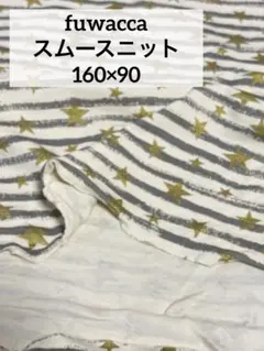 【レア:廃盤商品】fuwacca かすれボーダースター　グレー スムースニット