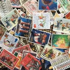海外ヴィンテージ使用済み切手（クリスマスデザイン）ランダム50枚