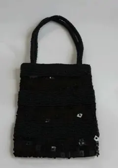 ハンドバッグ ビーズ 黒