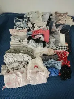 【保育園着】女の子夏服 ４０枚まとめ売り 80サイズ子供服 ベビー服