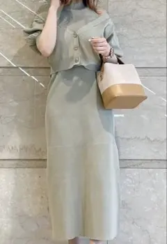 dazzlin ダズリン　半袖ニットワンピース