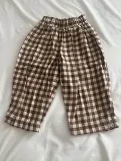 【organic zoo】チェックパンツ　1-2y