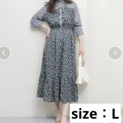 natural couture osonoプチハイプレイフルワンピース 花柄